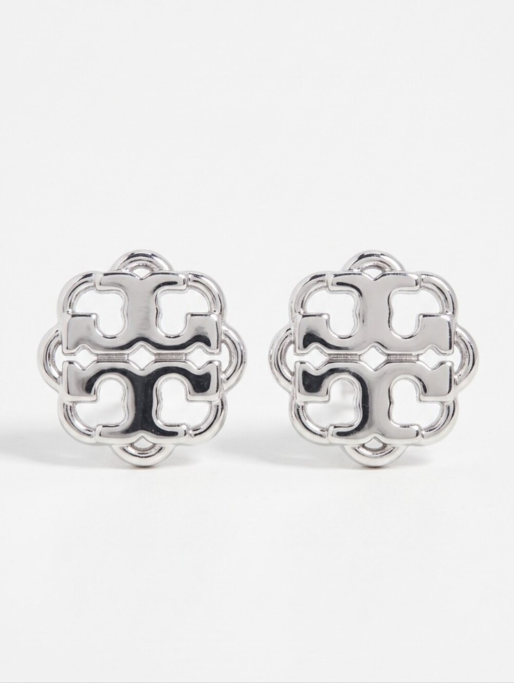 Tory Burch Flower Logo Stud Earrings